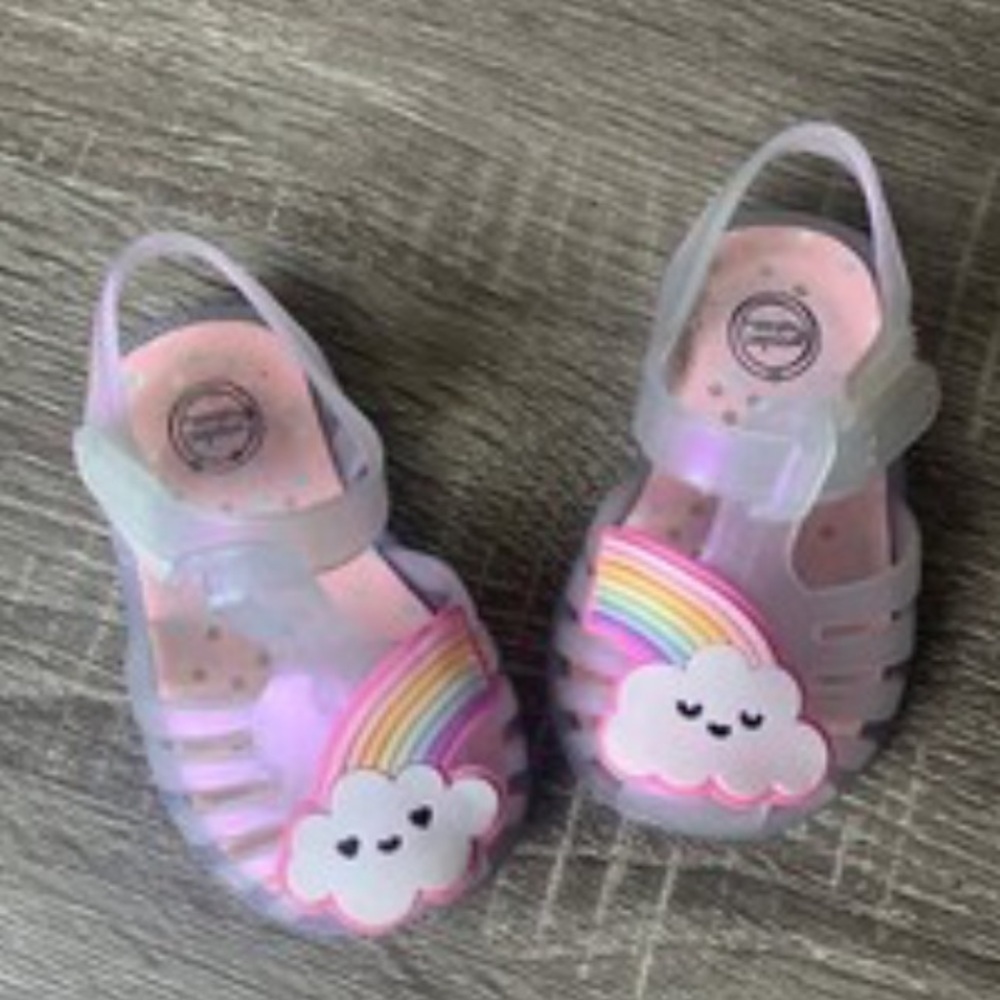 💕5️⃣for25 Wonder Nation Pink and White jelly Sandals with Slingback Strap